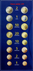 Nuestros primeros euros
emitidos en 1999
en circulacin en 2000